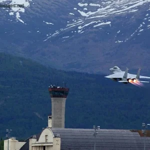 Japanese air self-defense force F-15J takes off