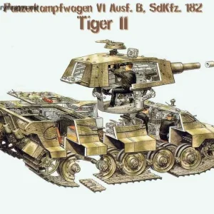 Tiger II  exploded cutaway color