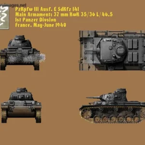 Panzer 3 Ausf E Plan View