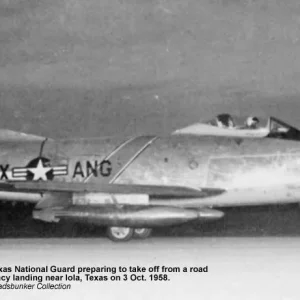 F-86D, road take off, 111th FIS Tx ANG