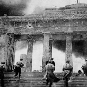 Soviet troops storming the Reichstag