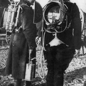 French portable searchlight