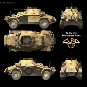 SdKfz 222 5view DAK