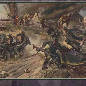 German Motorcycle troops in Combat