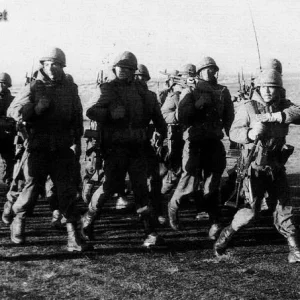 Argentine infantry platoon formal march past