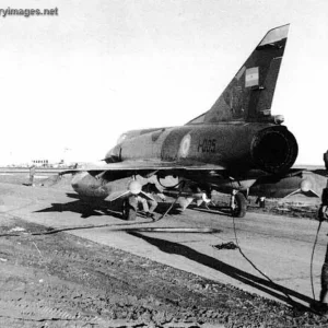 Argentine Mirage IIIEA is being prepared for a sortie