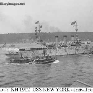 USS New York (CA-2) Underway in New York Harbor