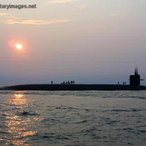 Military Equipment at Sunset