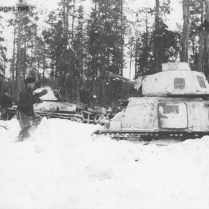 Panzer-Abteilung 211's camp at Alakurtti