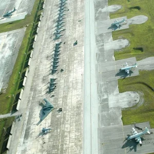 Flightline at Andersen Air Force Base, Guam