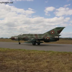 Bulgarian air force MiG 21 Fishbed fighter aircraft