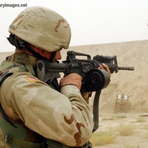 Paratrooper evaluates 100-round magazine