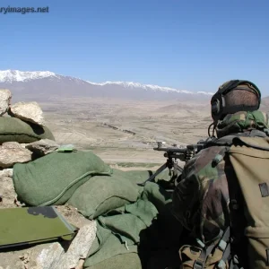 A Royal Anglian GPMG team in an Observation Post