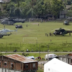 Soccer field in a remote village of Banda Aceh