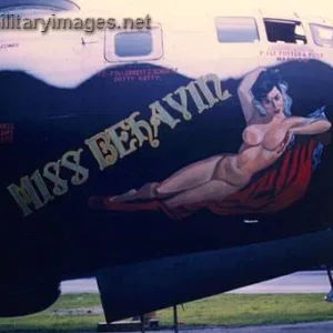 B29 nose art - Miss Behavin