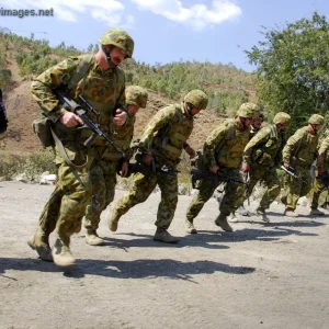 Start line of the military skills competion