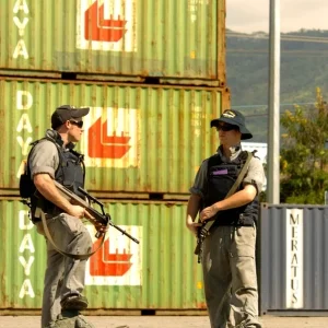 Patrolling the Dili Wharf Precinct