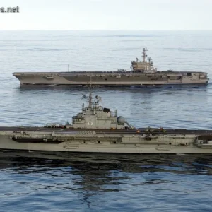 BNS Sao Paulo (A12), & USS Ronald Reagan