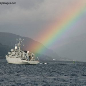 HMS Roebuck and the Rainbow
