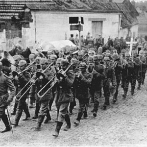 GERMAN BAND PLAYING ON THE MARCH