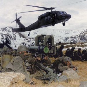 Austrian Black Hawk supports mountain troops