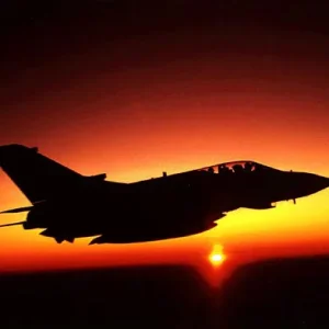 Tornado at sunset