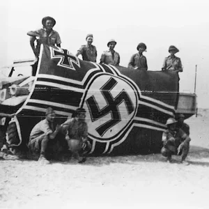 Captured German flag