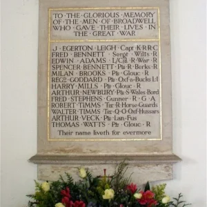 Broadwell War Memorial, Gloucestershire