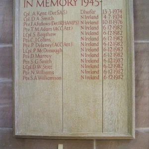 Cheshire Regiment Memorial 1974 - 1982