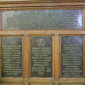 Leicester Cathedral WW1 Memorial