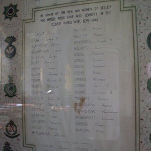 Beeley Roll of Honour WW2