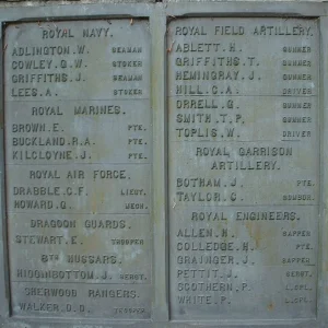 Clay Cross War Memorial Derbyshire