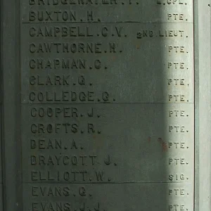 Clay Cross War Memorial Derbyshire