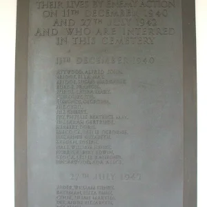 Cheltenham Crematorium Civilian War Memorial