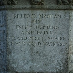 Masham War Memorial Yorkshire