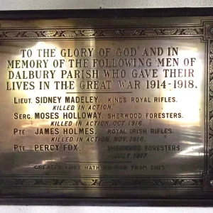 Dalbury War Memorial, (The Fallen)