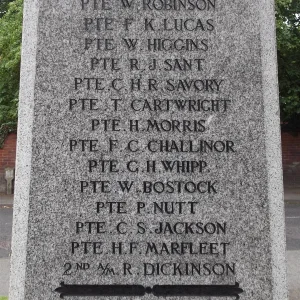 Alsager War Memorial, Cheshire