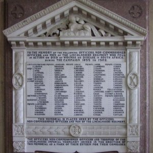 Lincolnshire Regiment Boer War Memorial