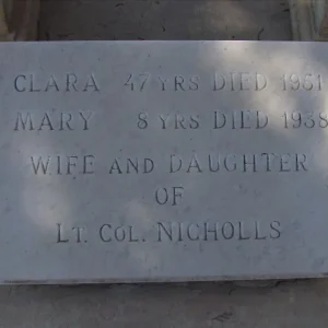 Nicholls, Clara, Mary