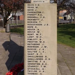 Middlewich War Memorial, Cheshire