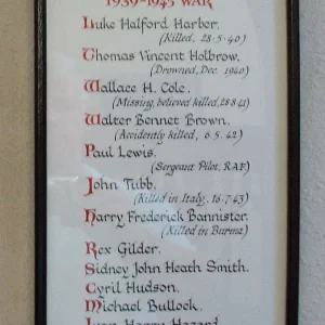 Oxford St Michael's Church Roll of Honour WW2