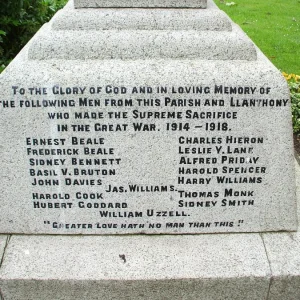 Hempsted War Memorial, Gloucestershire