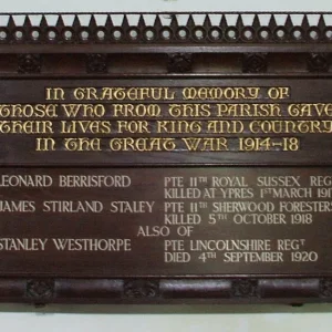 Tissington Church War Memorial Derbyshire