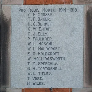 Uttoxeter Thomas Alleyne's School War Memorial Staffordshire