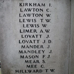 Wolstanton War Memorial Staffordshire