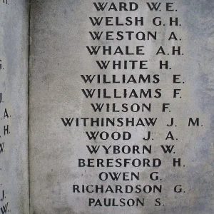 Wolstanton War Memorial Staffordshire