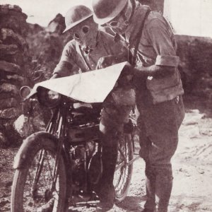 British Motorcycle troops WW1