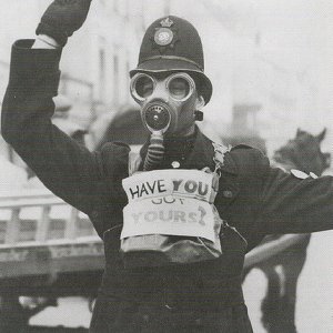 British police with Gas Mask WW2