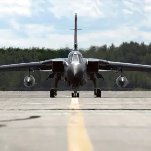 Head-on of a GR4 Tornado from IX(B) Sqn