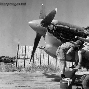 Servicing a Spitfire